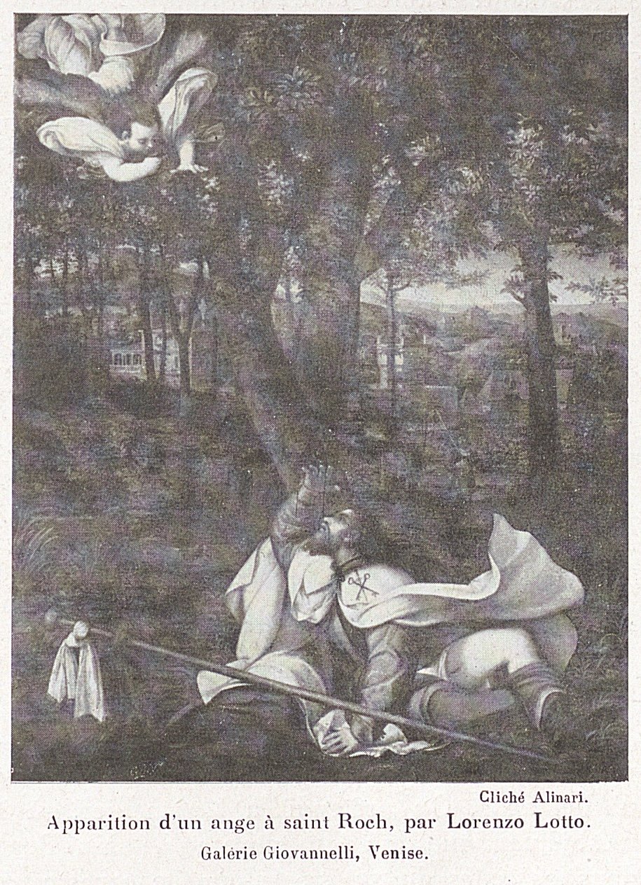Apparition dun ange a Saint Roch par Lorenzo Lotto Galerie Giovannelli Venise