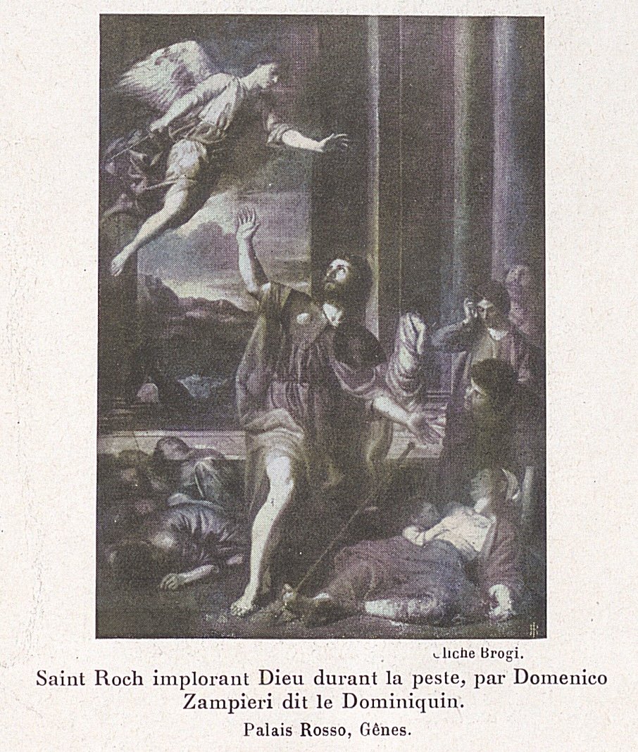 Saint Roch implorant Dieu durant la peste par Domenico Zampieri dit le Dominiquin Palais Rosso Genes
