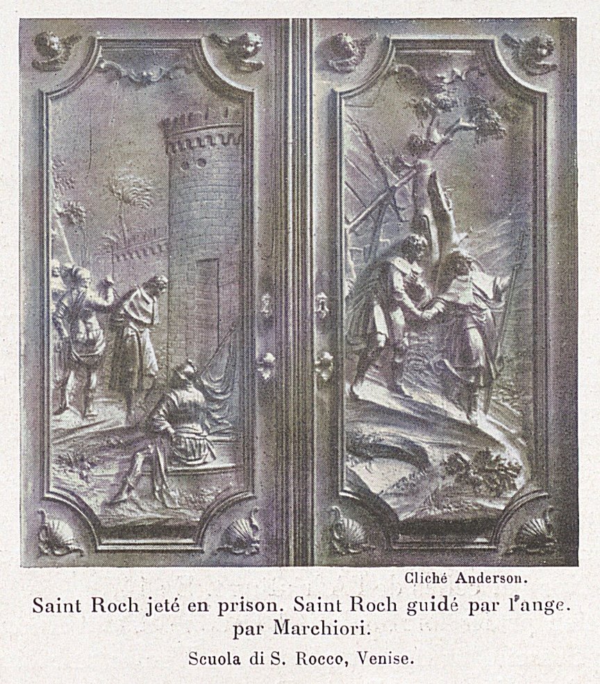 Saint Roch jete en prison Saint Roch guide par lange par Marchiori Scuola du S. Rocce Venise
