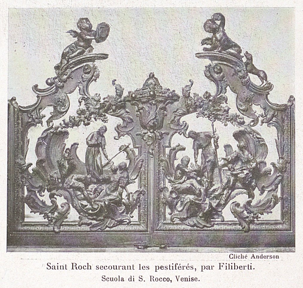 Saint Roch secourant les pestiferes par Filiberti Scuola di S. Rocco Venise