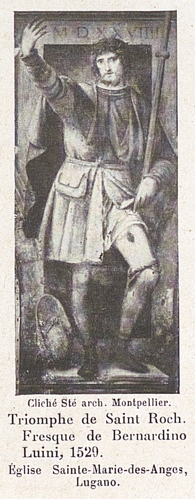 Triomphe de Saint Roch Fresque de Bernardino Luini Eglise Sainte Marie des Anges Lugano